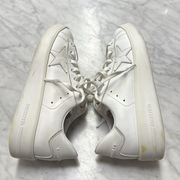 Golden Goose Pure-Star White Bio-Based Star and Heel Tab Sneakers Size 39 - Picture 10 of 14